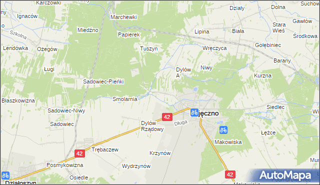 mapa Dylów Szlachecki, Dylów Szlachecki na mapie Targeo