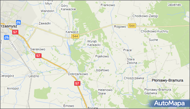 mapa Fijałkowo, Fijałkowo na mapie Targeo