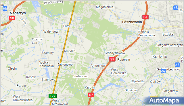 mapa Kuleszówka, Kuleszówka na mapie Targeo