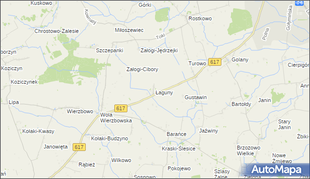 mapa Łaguny, Łaguny na mapie Targeo