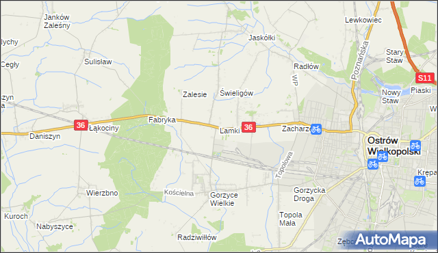 mapa Lamki, Lamki na mapie Targeo
