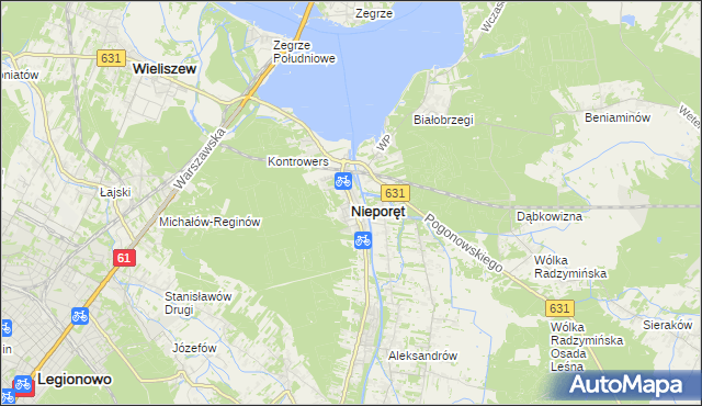 mapa Nieporęt, Nieporęt na mapie Targeo