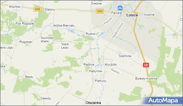 mapa Nowe Łepki, Nowe Łepki na mapie Targeo