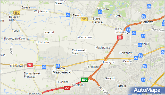 mapa Piotrkówek Duży, Piotrkówek Duży na mapie Targeo