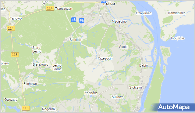 mapa Przęsocin, Przęsocin na mapie Targeo