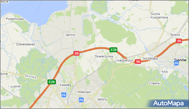 mapa Skwierzynka, Skwierzynka na mapie Targeo