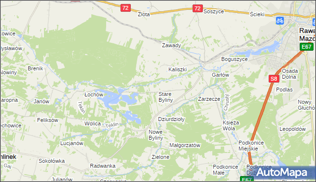 mapa Stare Byliny, Stare Byliny na mapie Targeo