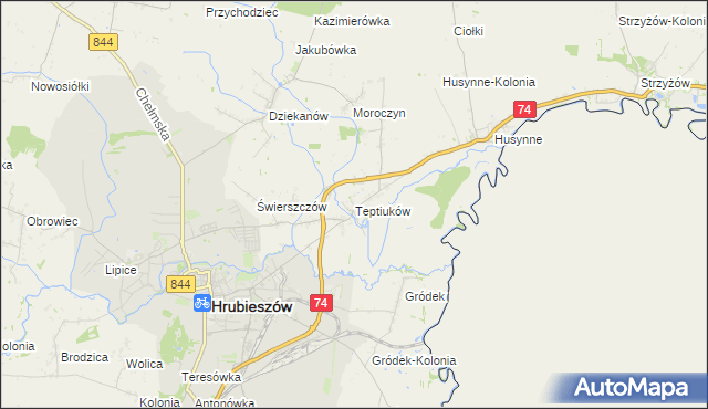 mapa Teptiuków, Teptiuków na mapie Targeo