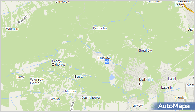 mapa Truskaw, Truskaw na mapie Targeo