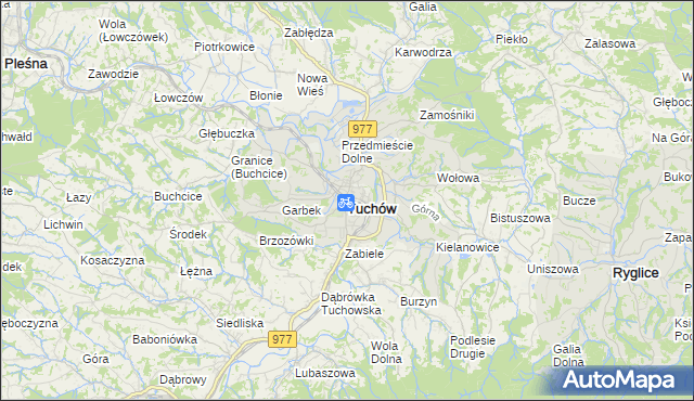 mapa Tuchów, Tuchów na mapie Targeo