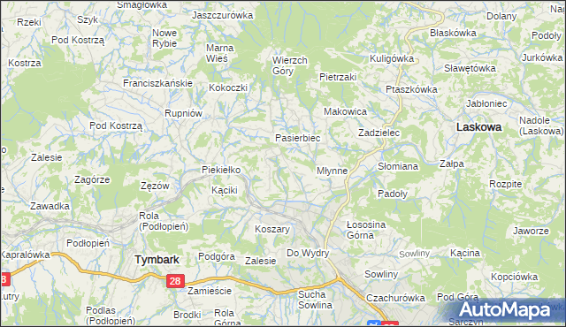 mapa Walowa Góra, Walowa Góra na mapie Targeo