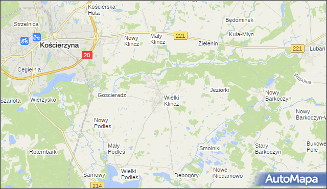 mapa Wielki Klincz, Wielki Klincz na mapie Targeo