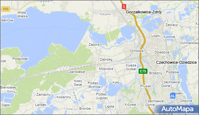 mapa Zabrzeg, Zabrzeg na mapie Targeo
