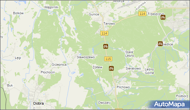 mapa Bartoszewo, Bartoszewo na mapie Targeo