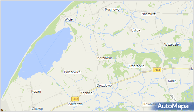 mapa Barzowice, Barzowice na mapie Targeo