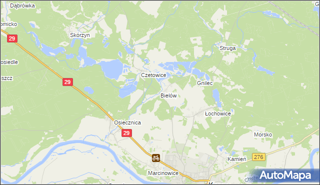 mapa Bielów, Bielów na mapie Targeo