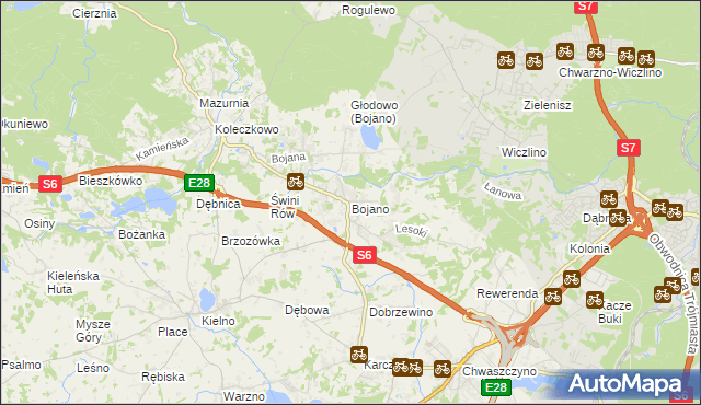 mapa Bojano, Bojano na mapie Targeo