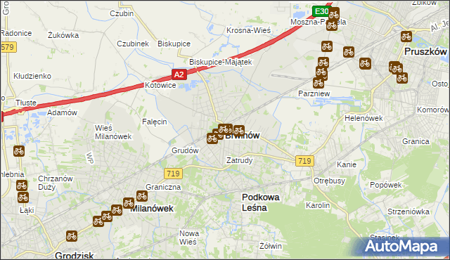 mapa Brwinów, Brwinów na mapie Targeo