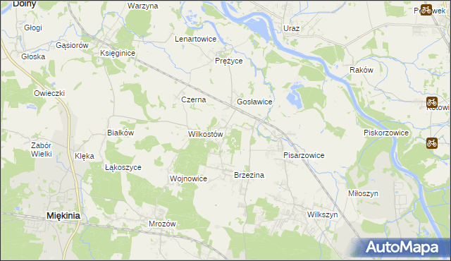 mapa Brzezinka Średzka, Brzezinka Średzka na mapie Targeo