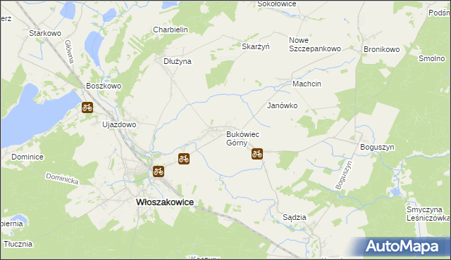 mapa Bukówiec Górny, Bukówiec Górny na mapie Targeo