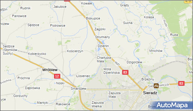 mapa Charłupia Mała, Charłupia Mała na mapie Targeo