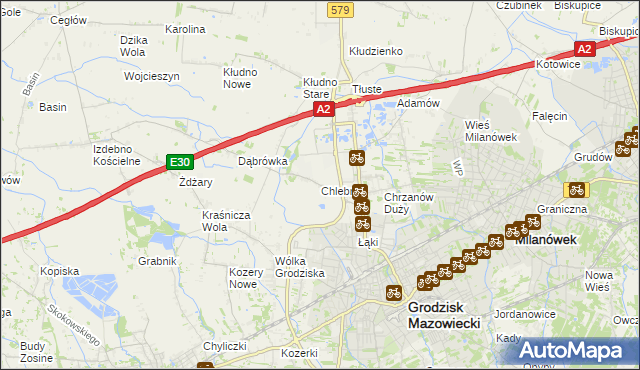 mapa Chlebnia, Chlebnia na mapie Targeo