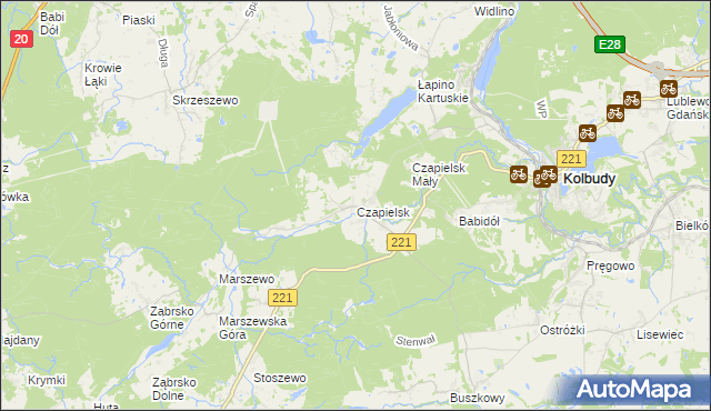 mapa Czapielsk, Czapielsk na mapie Targeo