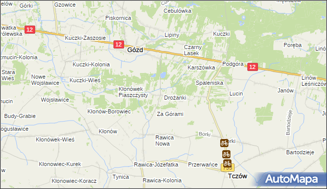 mapa Drożanki, Drożanki na mapie Targeo