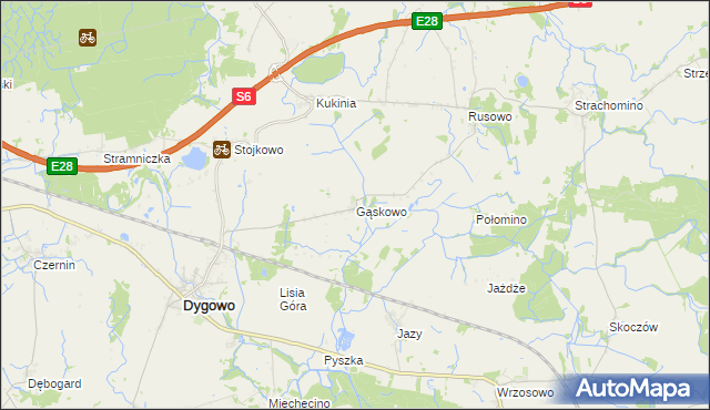 mapa Gąskowo, Gąskowo na mapie Targeo