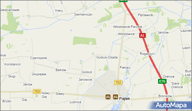 mapa Goślub-Osada, Goślub-Osada na mapie Targeo