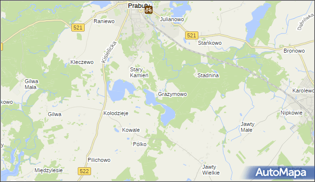 mapa Grazymowo, Grazymowo na mapie Targeo