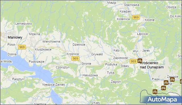 mapa Grywałd, Grywałd na mapie Targeo