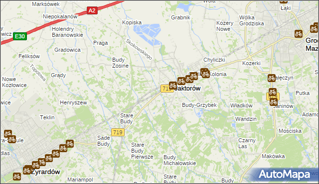 mapa Jaktorów-Kolonia, Jaktorów-Kolonia na mapie Targeo