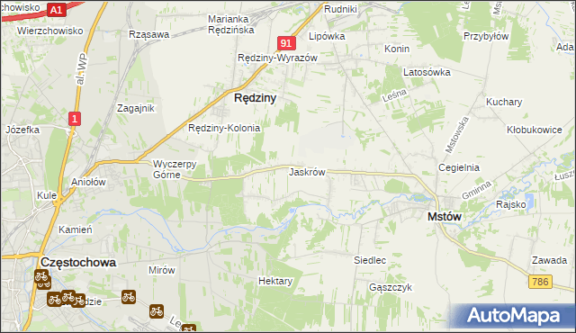 mapa Jaskrów, Jaskrów na mapie Targeo