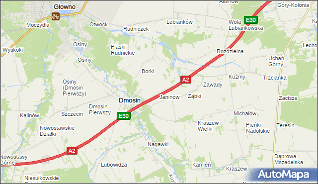 mapa Kałęczew gmina Dmosin, Kałęczew gmina Dmosin na mapie Targeo