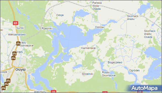 mapa Kamieńskie, Kamieńskie na mapie Targeo