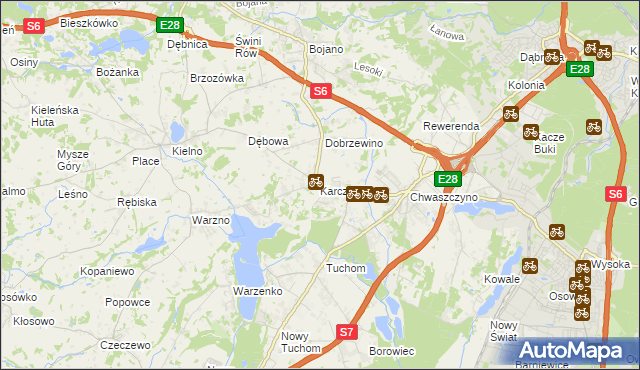 mapa Karczemki gmina Szemud, Karczemki gmina Szemud na mapie Targeo