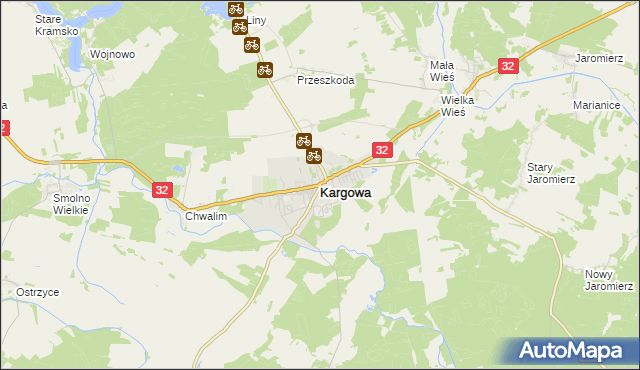 mapa Kargowa, Kargowa na mapie Targeo