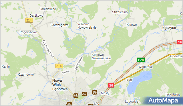 mapa Kębłowo Nowowiejskie, Kębłowo Nowowiejskie na mapie Targeo