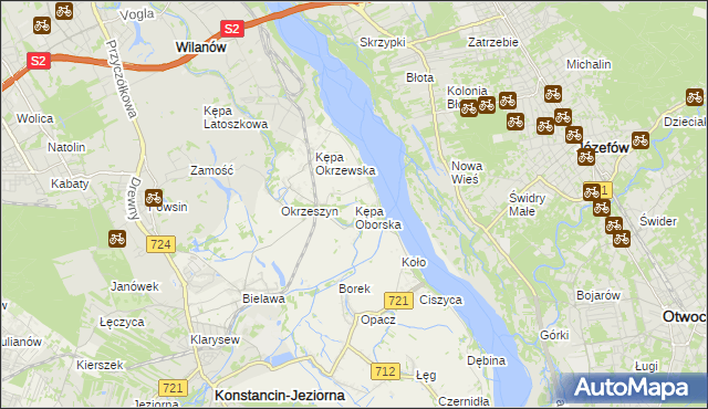 mapa Kępa Oborska, Kępa Oborska na mapie Targeo