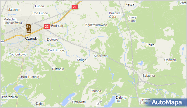 mapa Klaskawa, Klaskawa na mapie Targeo