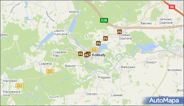 mapa Kolbudy, Kolbudy na mapie Targeo