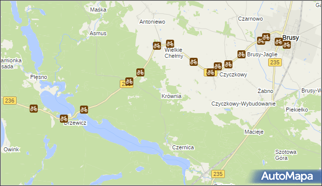 mapa Krównia, Krównia na mapie Targeo