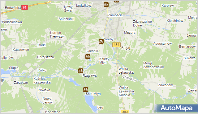 mapa Księży Młyn, Księży Młyn na mapie Targeo