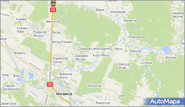 mapa Kuby-Młyny, Kuby-Młyny na mapie Targeo