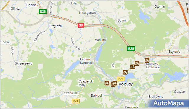 mapa Łapino, Łapino na mapie Targeo