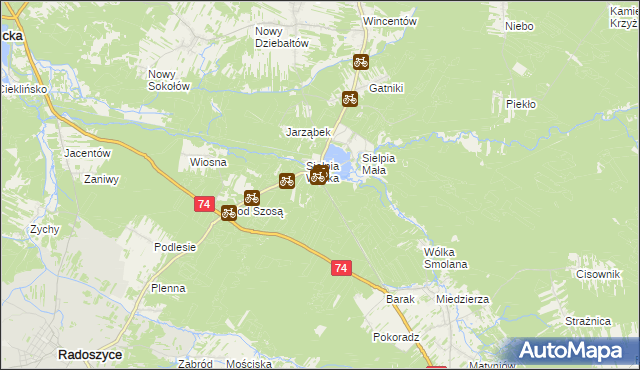 mapa Leśniczówka Krzyżówki, Leśniczówka Krzyżówki na mapie Targeo