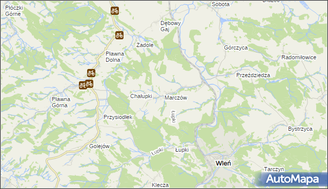 mapa Marczów, Marczów na mapie Targeo