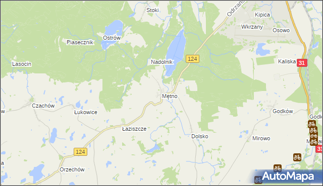 mapa Mętno, Mętno na mapie Targeo