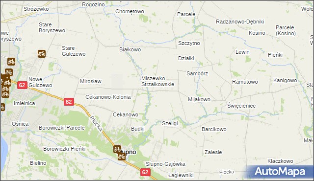 mapa Miszewko-Stefany, Miszewko-Stefany na mapie Targeo